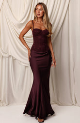 Forever Starts Now Maxi Skirt Dark Cherry