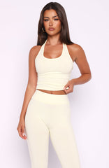 Focus On The Good Halter Top Lemon