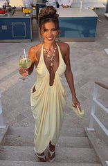 Belle Vita Midi Dress Lemon